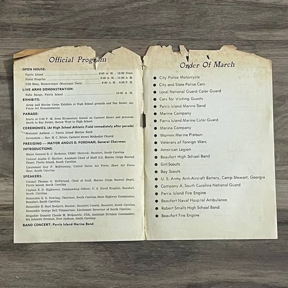 PROGRAM: ARMED FORCES DAY CELEBRATION - MAY 16, 1953 - BEAUFORT / SOUTH CAROLINA - Picture 3 of 8